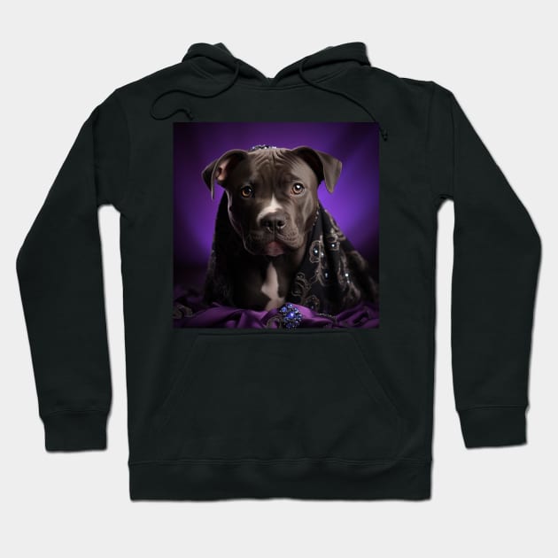 Staffy Elegance Hoodie by Enchanted Reverie